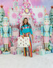 Turquoise Merry Sequin Sleeve Sweatshirt (Reg. and Plus)