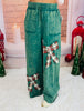Green Christmas Plaid Bows Pants (Reg & Plus)