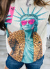 Lady Liberty Selfie Bling Tee (Reg. and Plus)