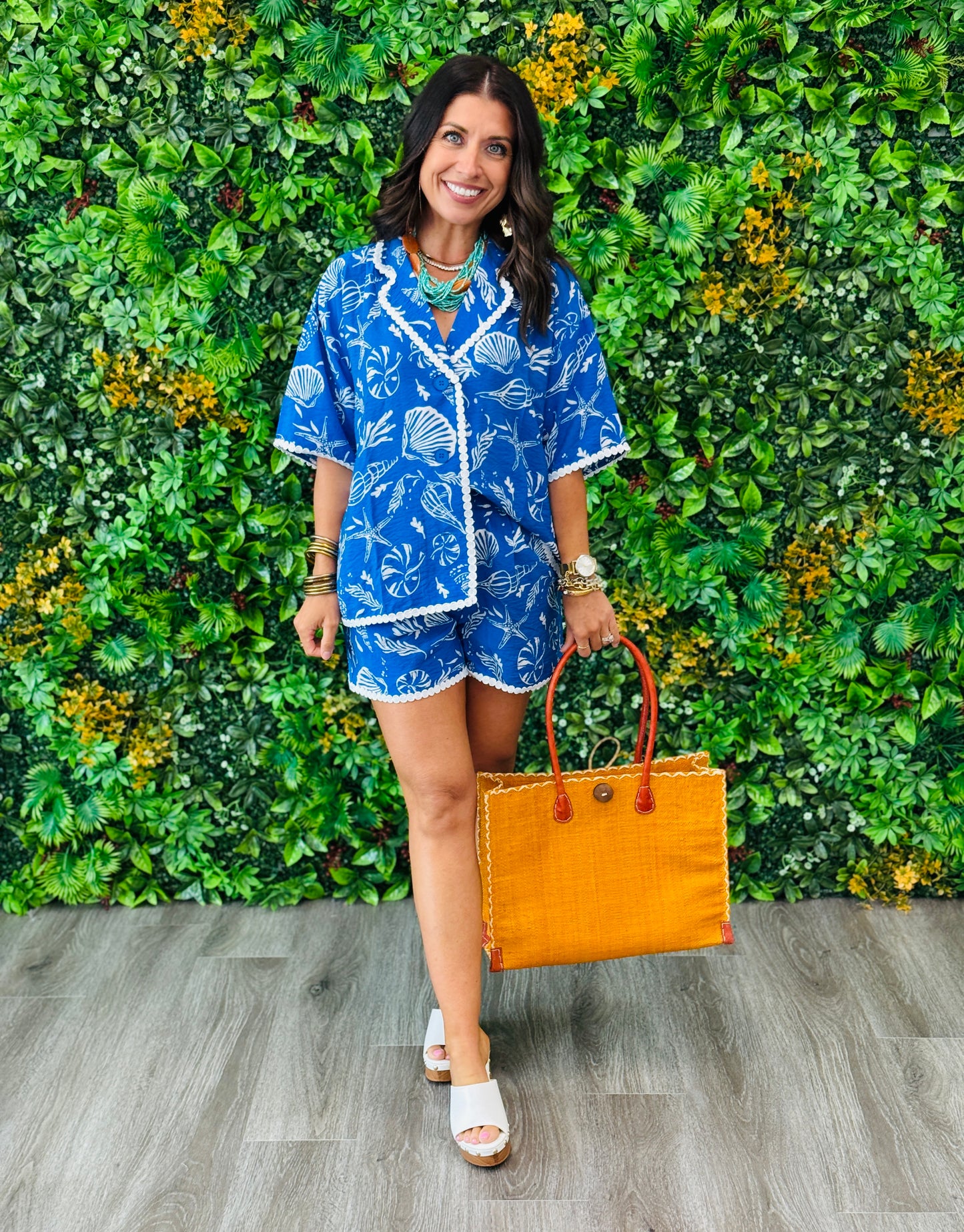 Blue Seashell Top & Short Set (Reg.)