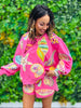 Queen Of Sparkles Pink Multi Shell Sweatshirt (Reg. and Plus)