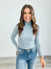 Side Ruched Turtleneck Top (Reg)-3 Colors