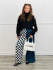 Split Decision Teal/Black Checkered Pants (Reg & Plus)