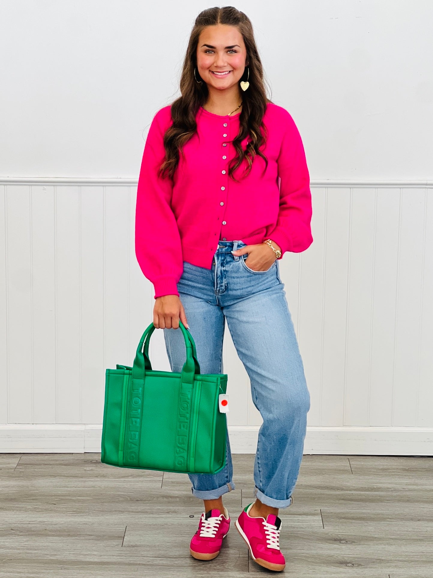 Button Down Sweater Cardigan (Reg.)- 2 Colors