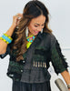 POL Black Contrast Dangle Trim Shirt (Reg.)