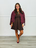 Brown Peplum Mini Dress (Reg.)