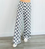 Black/White Checkered Knit Pants (Reg. and Plus)