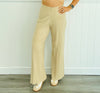 Oatmeal Ribbed Knit Pants (Reg & Plus)