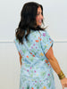 Blue Multi Botanical Print Peplum Blouse (Reg & Plus)