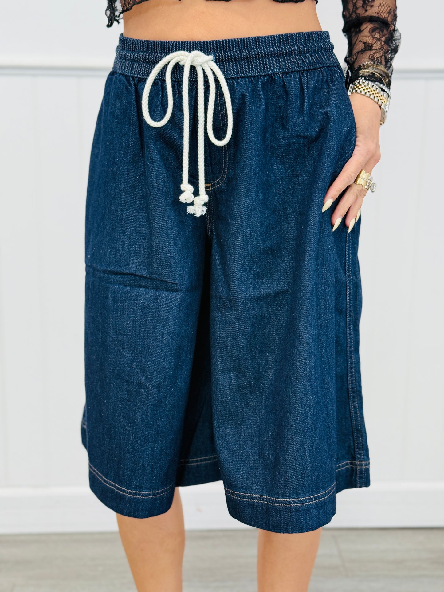 Risen Dark Effortless Everyday Culotte Shorts (Reg.)