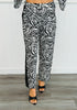 Zebra Print Lace Side Trim Pants (Reg & Plus)