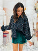 Queen Of Sparkles Black Multi Rhinestone Button Up Top (Reg. and Plus)