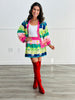 Queen Of Sparkles Rainbow Stripe Christmas Tree Cardigan (Reg. and Plus)