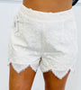Natural Crochet Trim Shorts (Reg)