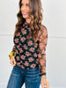 Black/Red Floral Mesh Top (Reg & Plus)