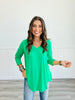 Solid V-Neck Mid Sleeve Top (Reg. & Plus)- 13 Colors