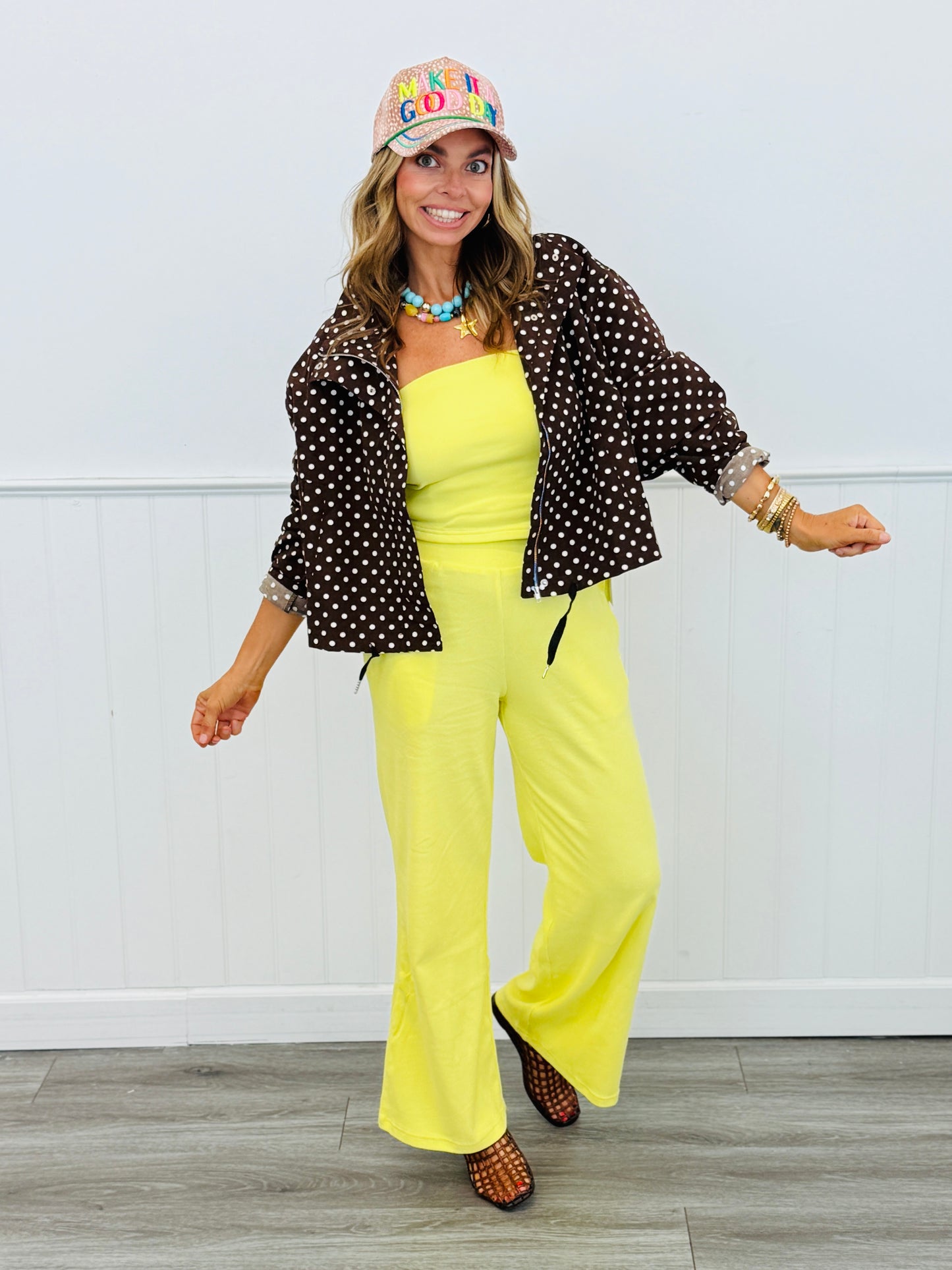 Mocha Polka Dot Jacket (Reg.)