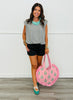 POL Pink Multi Heart Shape Tote Bag