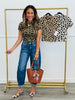 Leopard Elation Mock Neck Pullover Top (Reg.)-3 Colors
