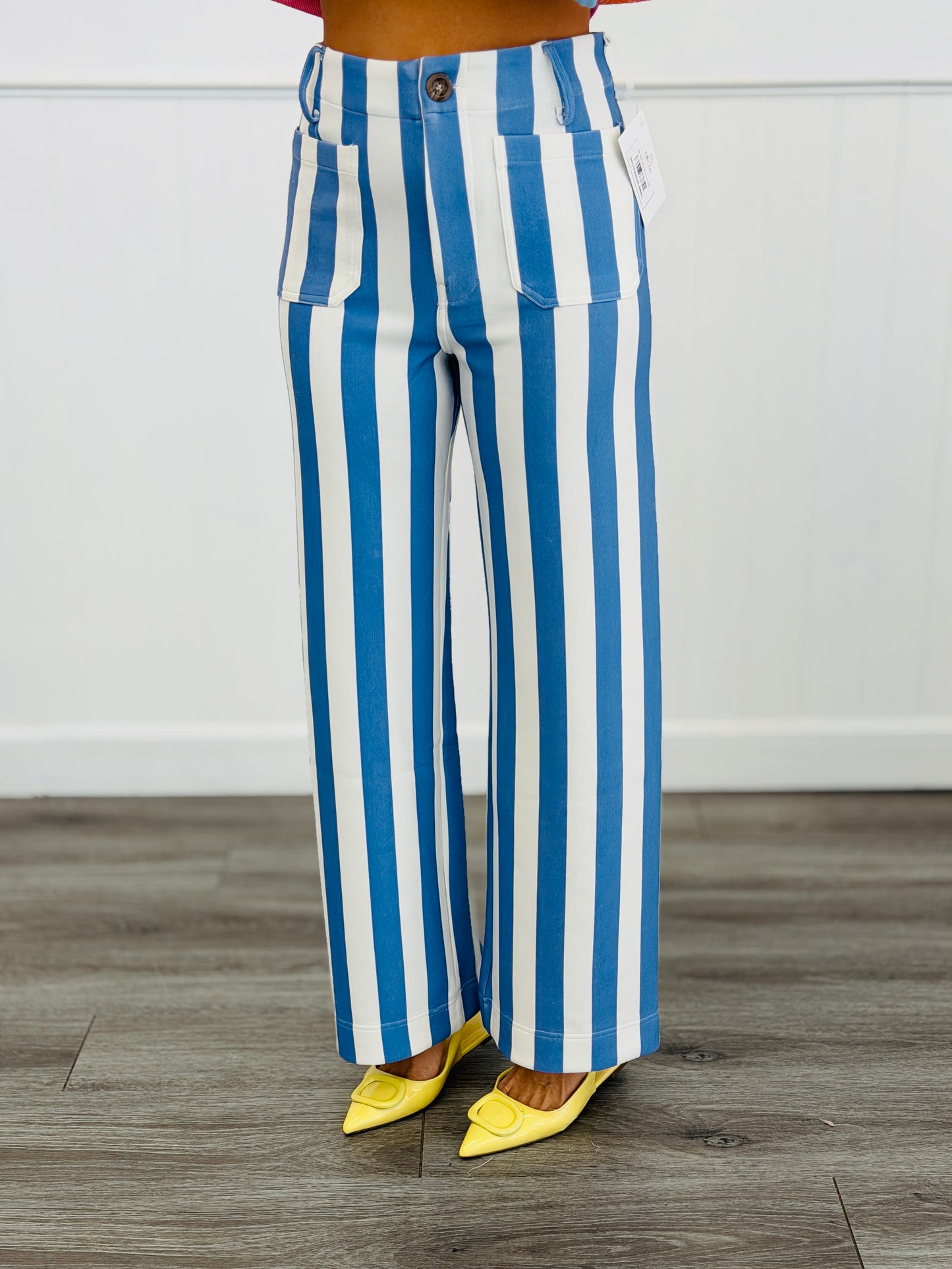Bold Stripe Ankle Pants (Reg.)-4 Colors