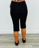 Black Side Zip Capri Pants (Reg.)