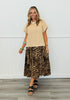 Sand Leopard Top & Midi Dress Set (Reg & Plus)