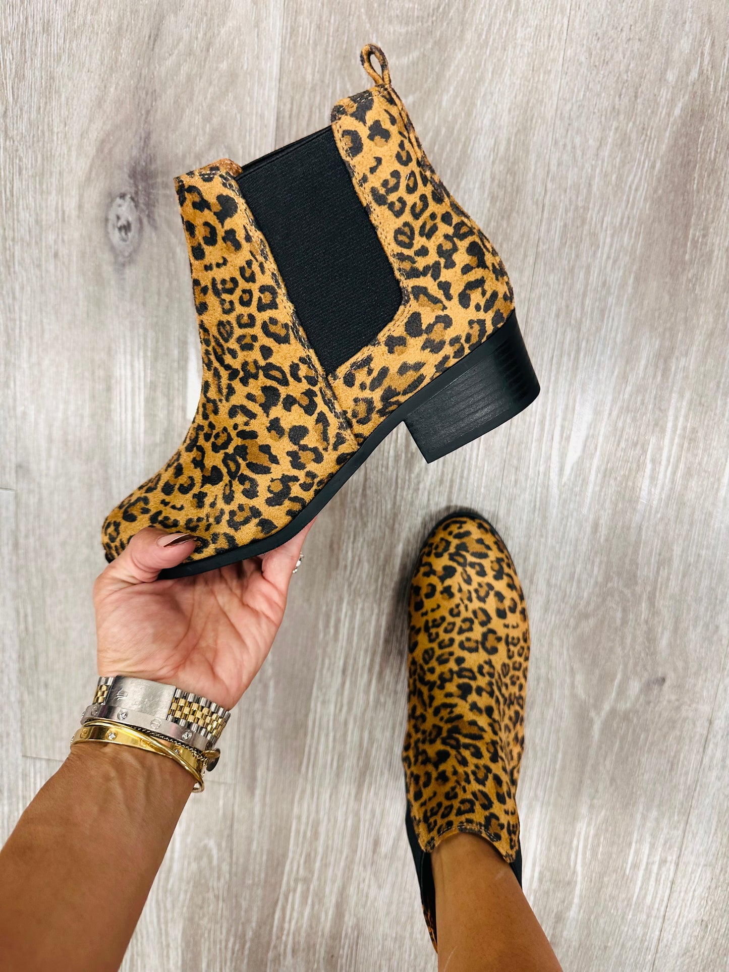 Leopard Enjoy The Small Things Chelsea Booties