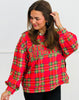 Queen Of Sparkles Red Plaid 'Merry' Sweatshirt (Reg. & Plus)