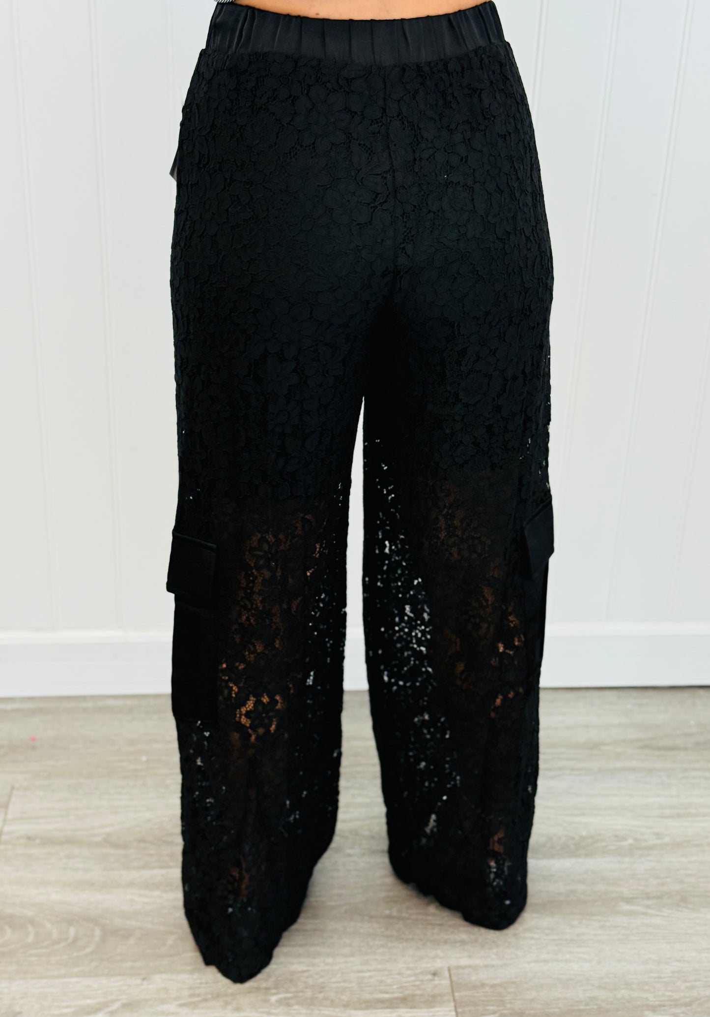 Lace Mix Straight Leg Pants (Reg.) - 2 Colors