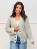 POL Rosette Buttons Sweater Cardigan Remix (Reg.)-2 Colors