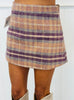 Purple Plaid Mini Skirt (Reg & Plus)