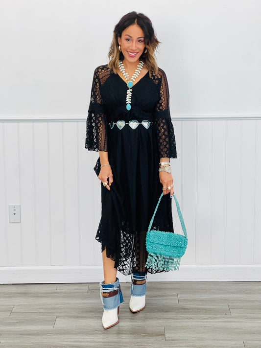 Black All Lace Maxi Dress (Reg. & Plus)