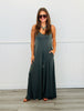 Olive Solid Strappy Jumpsuit (Reg & Plus)