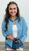 Blue Striped Gigi Cardigan (Reg.)