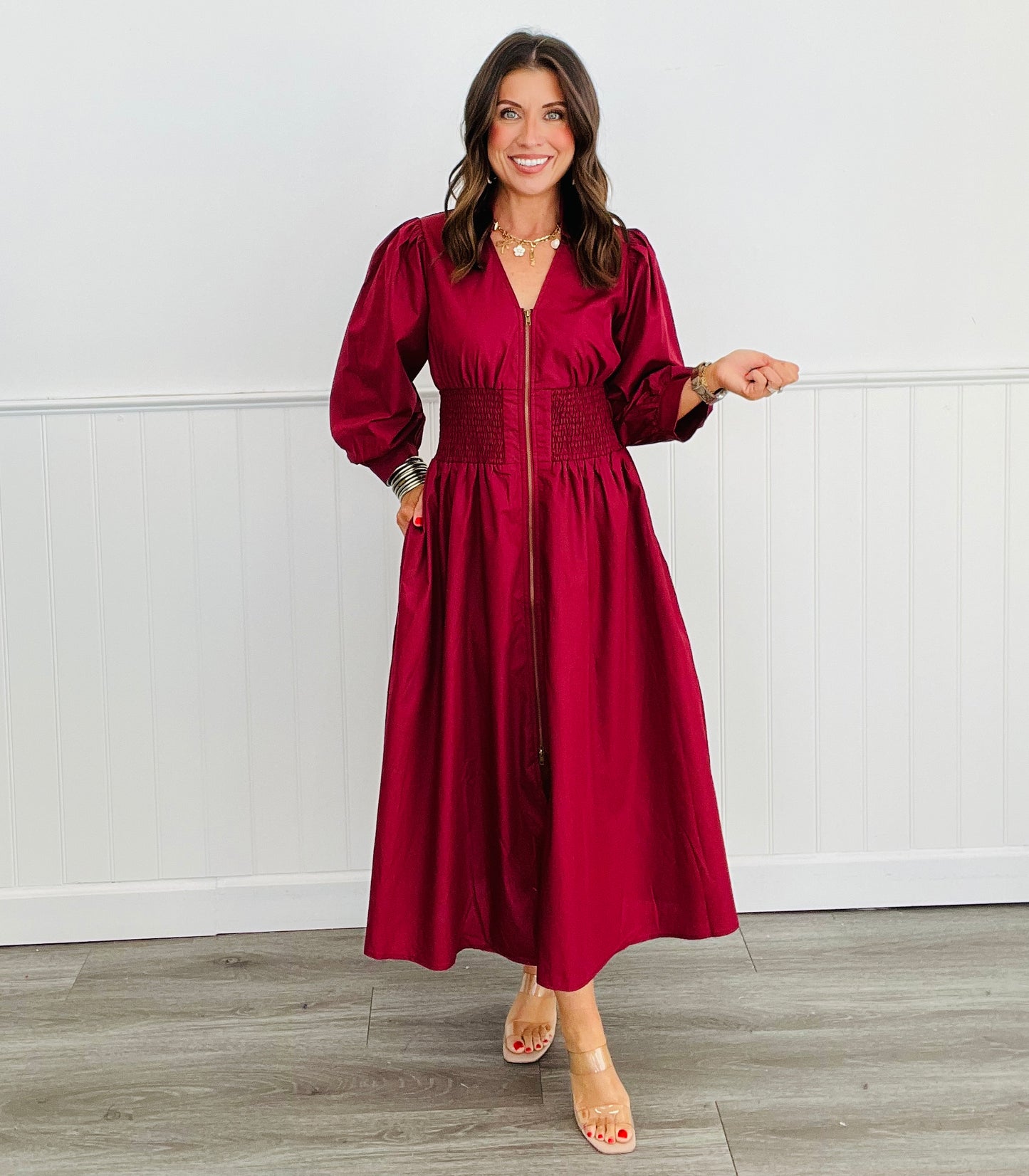 Garnet Autumn Days Midi Dress (Reg)