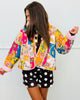 POL Almond Multi Mixed Print Quilted Jacket (Reg.)