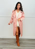 Satin Belted Longline Cardigan (Reg.) - 2 Colors