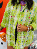 Green Plaid Multi Crystal Shacket (One Size)