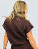 Brown Turtleneck Sweater & Pleated Mini Skirt Set (Reg.)