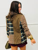 Dark Brown/Navy Plaid Herringbone Blazer (Reg & Plus)