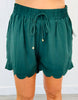 Scallop Hem Drawstring  Shorts (Reg.) - 4 Colors