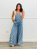 Light Denim Checkerboard Overalls (Reg & Plus)
