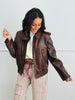 Washed Faux Leather Jacket (Reg)-2 Colors