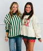 Hunter/Ivory Merry or Stripe Reversible Sweatshirt (Reg.)