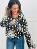 POL Crochet Contrast Floral Weave Top (OS)-2 Colors