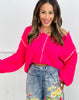 POL Fuchsia Chenille Whipstitch Sweater Top (Reg.)