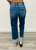 Risen Dark Straight Up Cuffed Jeans (Reg & Plus)