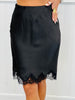 Lace Bottom Mini Slip Skirt (Reg.)-2 Colors
