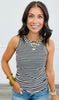 Stripe Fitted Tank Top (Reg.)-3 Colors