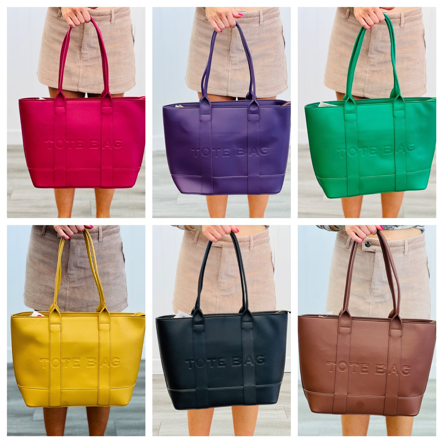 The Andrea Tote Bag Set (6 colors)